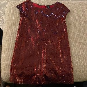 Girls red sequin dress size 6-7